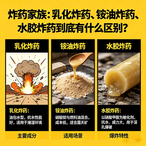 温岭炸药家族：乳化炸药、铵油炸药、水胶炸药到底有什么区别？